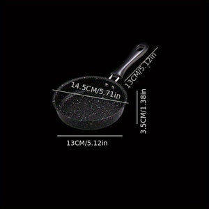 Planet Gates 1 Pc Mini Non Stick Egg Frying Pan, Suitable For Breakfast, Lunch, Dinner, Outdoor, Suitable For Induction Cookers And Gas Stoves, Mini Egg Frying Pan, Portable Flat Bottomed Pan, Cookware, Kitchen Utensils