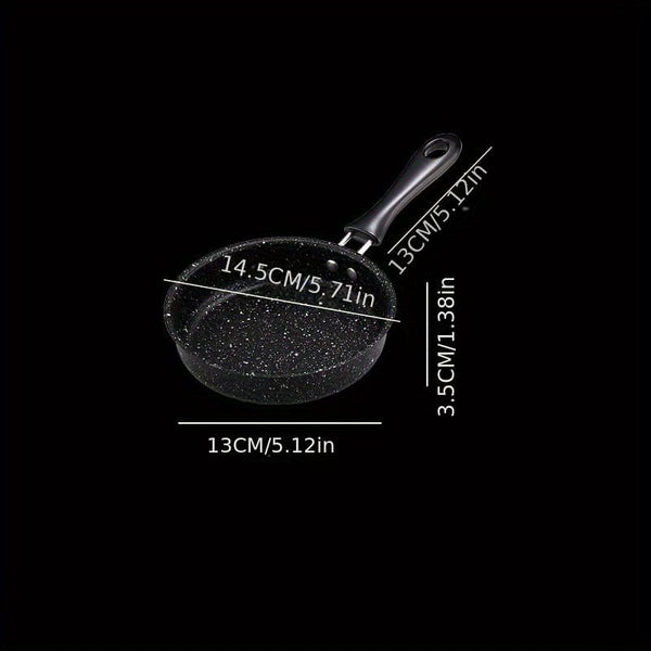 Planet Gates 1 Pc Mini Non Stick Egg Frying Pan, Suitable For Breakfast, Lunch, Dinner, Outdoor, Suitable For Induction Cookers And Gas Stoves, Mini Egg Frying Pan, Portable Flat Bottomed Pan, Cookware, Kitchen Utensils