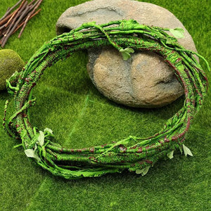Planet Gates 1 Pc Reptile Vine Small Animals Habitat Forest Bend Branch For Lizard Landscape Simulation Plant Rattan Pet Box Decor