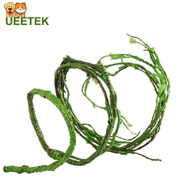 Planet Gates 1 Pc Reptile Vine Small Animals Habitat Forest Bend Branch For Lizard Landscape Simulation Plant Rattan Pet Box Decor