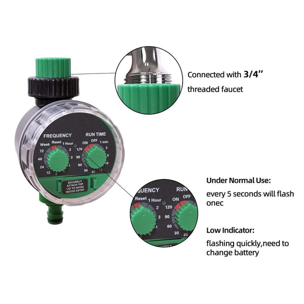 Planet Gates 1 pc water timer Garden Ball Valve Automatic Electronic Watering Timer Home Garden Irrigation Timer 0 Water Pressure Working Controller System