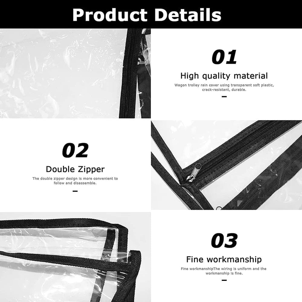 Planet Gates 1 Pcs Camping Trolley Rain Cover PVC Garden Picnic Wagon Stroller Cart Waterproof Cover Camping Equipment