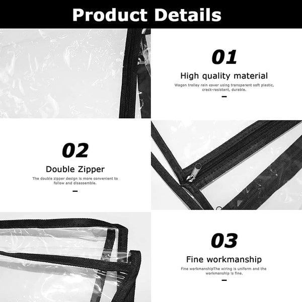 Planet Gates 1 Pcs Camping Trolley Rain Cover PVC Garden Picnic Wagon Stroller Cart Waterproof Cover Camping Equipment