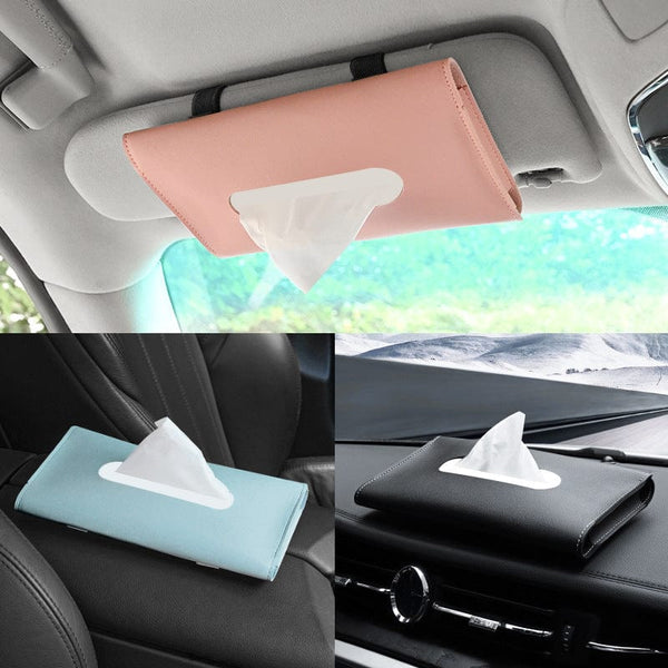 Planet Gates 1 Pcs Car Tissue Box Towel Sets Car Sun Visor Tissue Box Holder Auto Interior Storage Decoration For BMW Car Accessories