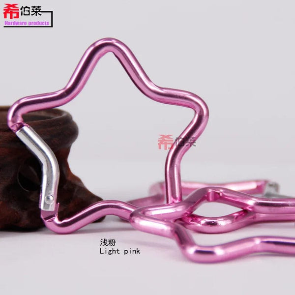 Planet Gates 1 Pcs Five-pointed Star Shaped Aluminum Carabiner Key Chain Clip Outdoor Camping Keyring Hook Water Bottle Hanging Buckle