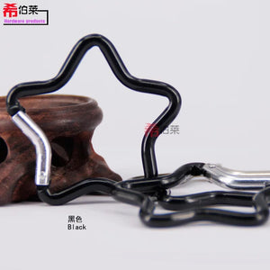 Planet Gates 1 Pcs Five-pointed Star Shaped Aluminum Carabiner Key Chain Clip Outdoor Camping Keyring Hook Water Bottle Hanging Buckle