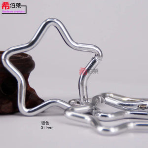 Planet Gates 1 Pcs Five-pointed Star Shaped Aluminum Carabiner Key Chain Clip Outdoor Camping Keyring Hook Water Bottle Hanging Buckle