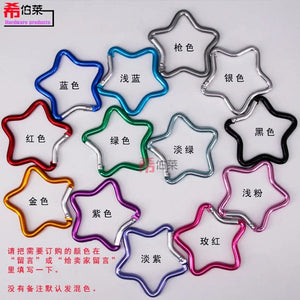 Planet Gates 1 Pcs Five-pointed Star Shaped Aluminum Carabiner Key Chain Clip Outdoor Camping Keyring Hook Water Bottle Hanging Buckle