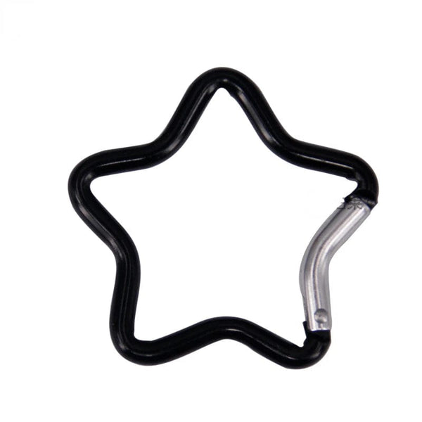 Planet Gates 1 Pcs Five-pointed Star Shaped Aluminum Carabiner Key Chain Clip Outdoor Camping Keyring Hook Water Bottle Hanging Buckle