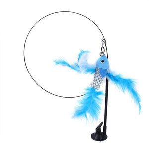 Planet Gates 1 Pet Cat Toy Cat Wand Fluffy Feather with Bell Sucker Cat Stick Toy Interactive Toys for Cats Kitten Hunting Exercise Pet Product