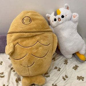Planet Gates 1 piece 40/60/80cm Kawaii Japan Taiyaki Cat Plush Toy Anime Figure Cat Hiding in Cushion Bag Ferry Animals Plushie Throw Pillow