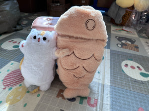 Planet Gates 1 piece 40/60/80cm Kawaii Japan Taiyaki Cat Plush Toy Anime Figure Cat Hiding in Cushion Bag Ferry Animals Plushie Throw Pillow