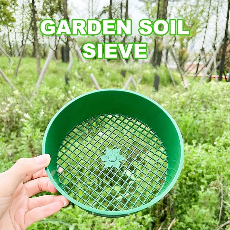 Planet Gates 1 Piece Garden Sieve Garden Sifter Gardening Seedling Tool For Garden Sand Soil Compost Stone Home Planting Green