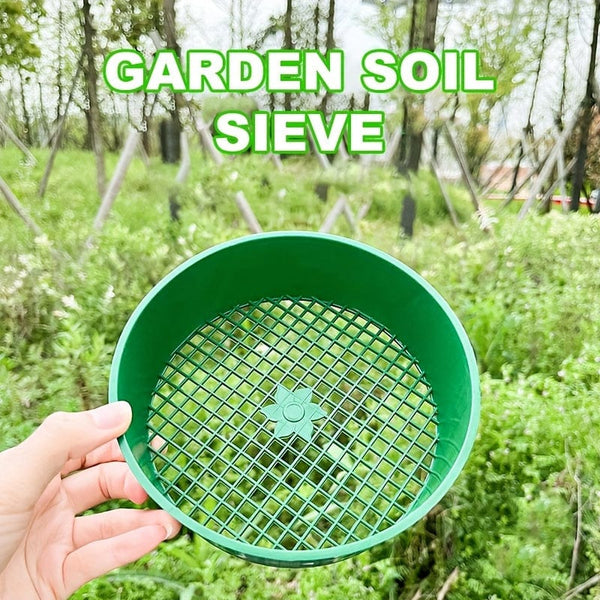Planet Gates 1 Piece Garden Sieve Garden Sifter Gardening Seedling Tool For Garden Sand Soil Compost Stone Home Planting Green