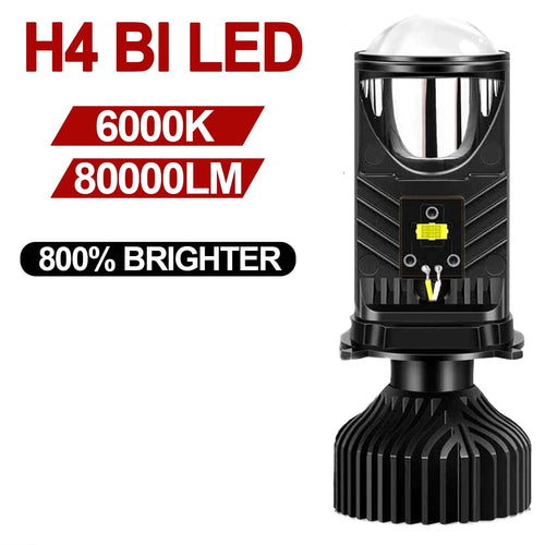 Planet Gates 1 piece / H4/9003/HB2 Hi/Lo H4 LED Projector Lens Mini H4 LED Lenses Auto Headlight Bulbs CSP Chip High Low Beam Canbus Turbo Fan Car Light Lamp LHD 12V 24V