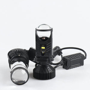 Planet Gates 1 piece / H4/9003/HB2 Hi/Lo H4 LED Projector Lens Mini H4 LED Lenses Auto Headlight Bulbs CSP Chip High Low Beam Canbus Turbo Fan Car Light Lamp LHD 12V 24V