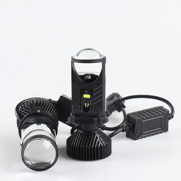 Planet Gates 1 piece / H4/9003/HB2 Hi/Lo H4 LED Projector Lens Mini H4 LED Lenses Auto Headlight Bulbs CSP Chip High Low Beam Canbus Turbo Fan Car Light Lamp LHD 12V 24V