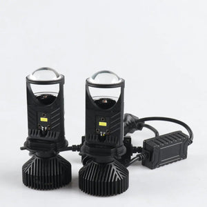 Planet Gates 1 piece / H4/9003/HB2 Hi/Lo H4 LED Projector Lens Mini H4 LED Lenses Auto Headlight Bulbs CSP Chip High Low Beam Canbus Turbo Fan Car Light Lamp LHD 12V 24V