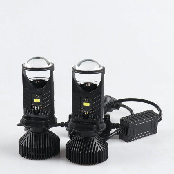 Planet Gates 1 piece / H4/9003/HB2 Hi/Lo H4 LED Projector Lens Mini H4 LED Lenses Auto Headlight Bulbs CSP Chip High Low Beam Canbus Turbo Fan Car Light Lamp LHD 12V 24V