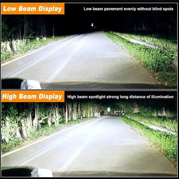 Planet Gates 1 piece / H4/9003/HB2 Hi/Lo H4 LED Projector Lens Mini H4 LED Lenses Auto Headlight Bulbs CSP Chip High Low Beam Canbus Turbo Fan Car Light Lamp LHD 12V 24V