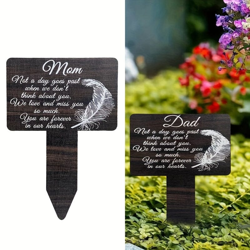 Drewniana kartka z teksturą Planet Gates, 1 sztuka, używana do upamiętnienia ojca i matki na cmentarzu, dekoracja zewnętrznego dziedzińca cmentarnego, tablica pamiątkowa na cmentarz, karta pamiątkowa dla bliskich, czarna kartka kondolencyjna na stos cmentarny