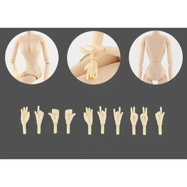 Planet Gates 1 Pieces Body 28cm Heigh Joint Body for 30cm Doll 28 Joints Moveable Female Body Girl Toys for Children