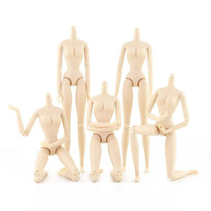 Planet Gates 1 Pieces Body 28cm Heigh Joint Body for 30cm Doll 28 Joints Moveable Female Body Girl Toys for Children