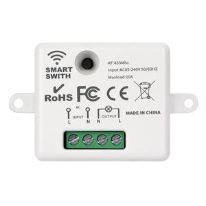 Planet Gates 1 Receiver / CHINA 433MHz AC 110V 220V Wireless RF Remote Control Switch 1CH Relay Receiver With ON/OFF Transmitter For Led Light Bulb DIY Control