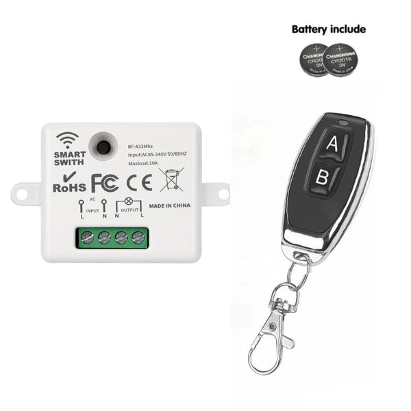 Planet Gates 1 Receiver / CHINA 433MHz AC 110V 220V Wireless RF Remote Control Switch 1CH Relay Receiver With ON/OFF Transmitter For Led Light Bulb DIY Control