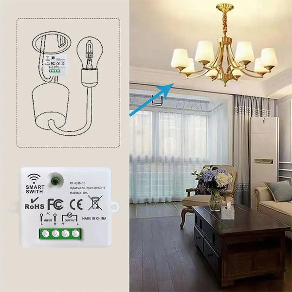 Planet Gates 1 Receiver / CHINA 433MHz AC 110V 220V Wireless RF Remote Control Switch 1CH Relay Receiver With ON/OFF Transmitter For Led Light Bulb DIY Control