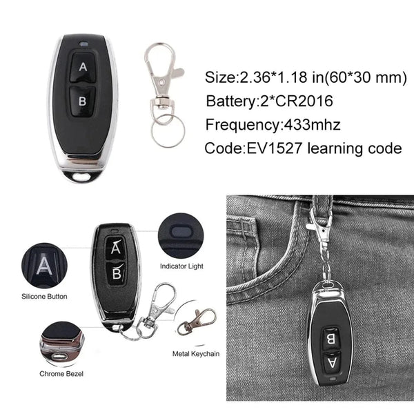 Planet Gates 1 Receiver / CHINA 433MHz AC 110V 220V Wireless RF Remote Control Switch 1CH Relay Receiver With ON/OFF Transmitter For Led Light Bulb DIY Control