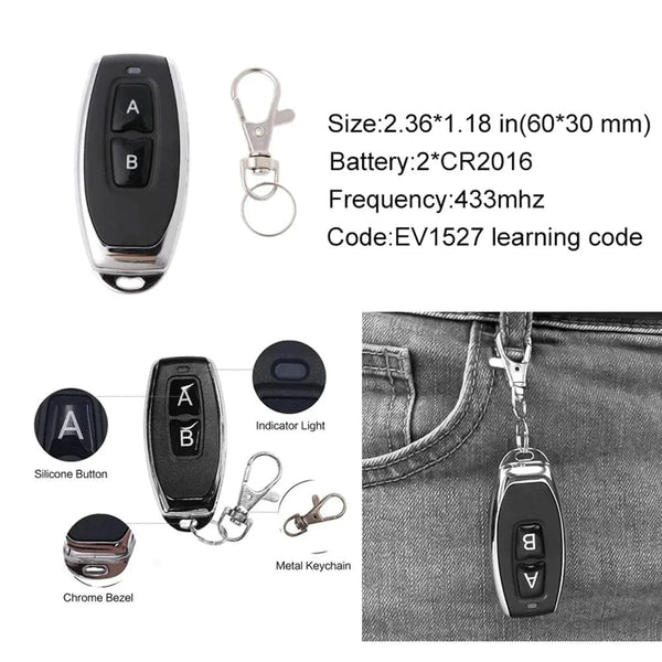 Planet Gates 1 Receiver / CHINA 433MHz AC 110V 220V Wireless RF Remote Control Switch 1CH Relay Receiver With ON/OFF Transmitter For Led Light Bulb DIY Control