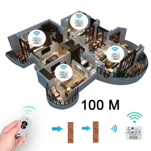 Planet Gates 1 Receiver / CHINA 433MHz AC 110V 220V Wireless RF Remote Control Switch 1CH Relay Receiver With ON/OFF Transmitter For Led Light Bulb DIY Control