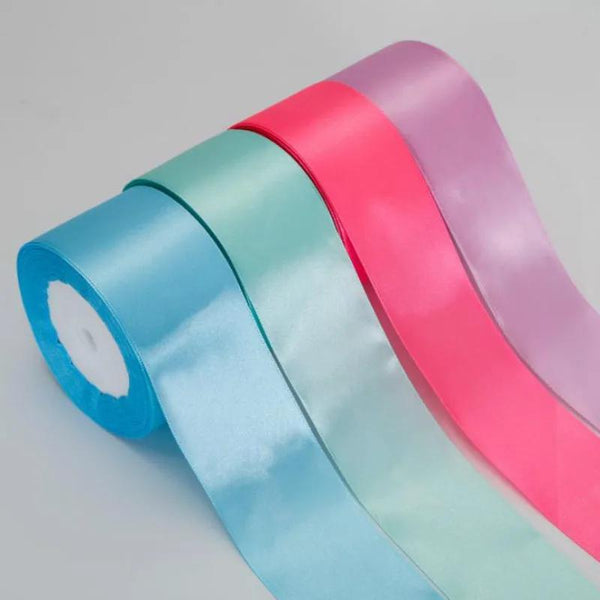 Planet Gates 1 Roll, 22meters 4cm Silk Satin Ribbons Crafts Bow Handmade Gift Wrap Party Wedding Christmas Decorations, Ribbons For Bouquets, Craft Supplies, Fabric, Handmade Wedding Bouquets Material, Gift Packaging Materials,