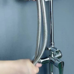 Planet Gates 1 Roll, 304 Stainless Steel Silvery Shower Hose For Gardening, Extra Long Durable And Flexible Shower Hose, Gardening Hose Gardening Accessories