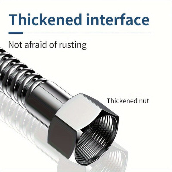 Planet Gates 1 Roll, 304 Stainless Steel Silvery Shower Hose For Gardening, Extra Long Durable And Flexible Shower Hose, Gardening Hose Gardening Accessories