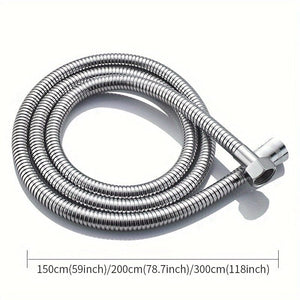 Planet Gates 1 Roll, 304 Stainless Steel Silvery Shower Hose For Gardening, Extra Long Durable And Flexible Shower Hose, Gardening Hose Gardening Accessories