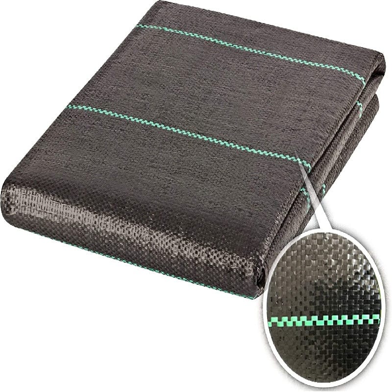 Planet Gates 200cm/78.7in * 1000cm/393.7inc 1 Roll Garden Landscape Fabric Weed Barrier Heavy Duty Driveway Gardening Mat Polypropylene Ground Cover Flower Vegetable Raised Beds Lawn Yard Landscaping Cloth Black