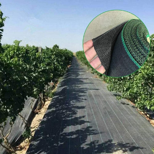 Planet Gates 1 Roll Garden Landscape Fabric Weed Barrier Heavy Duty Driveway Gardening Mat Polypropylene Ground Cover Flower Vegetable Raised Beds Lawn Yard Landscaping Cloth Black