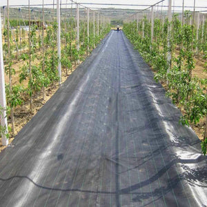 Planet Gates 1 Roll Garden Landscape Fabric Weed Barrier Heavy Duty Driveway Gardening Mat Polypropylene Ground Cover Flower Vegetable Raised Beds Lawn Yard Landscaping Cloth Black