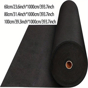 Planet Gates 1 Roll, Garden Landscape Fabric Weed Barrier Heavy Duty Driveway Gardening Mat Polypropylene Ground Cover Flower Vegetable Raised Beds Lawn Yard Landscaping Cloth Black