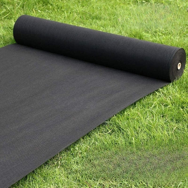 Planet Gates 1 Roll, Garden Landscape Fabric Weed Barrier Heavy Duty Driveway Gardening Mat Polypropylene Ground Cover Flower Vegetable Raised Beds Lawn Yard Landscaping Cloth Black