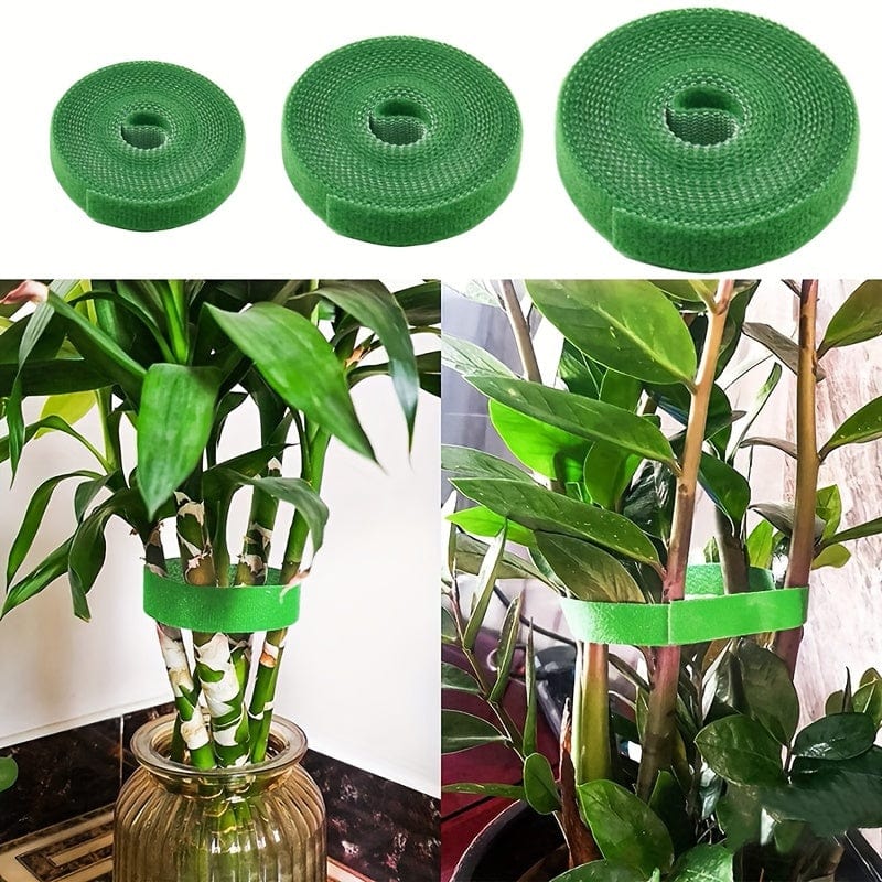 Planet Gates 1 Roll, Green Garden Tape For Plant Garden Plant Ties, 1cm Wide Reusable Garden Tape Plant Support For Climbing Climbing Plants, Flowers, Vine, Tomato Ties Adjustable