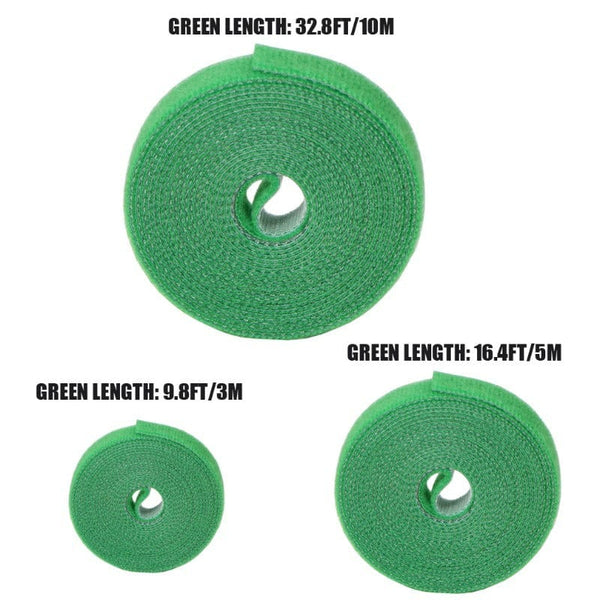 Planet Gates 1 Roll, Green Garden Tape For Plant Garden Plant Ties, 1cm Wide Reusable Garden Tape Plant Support For Climbing Climbing Plants, Flowers, Vine, Tomato Ties Adjustable