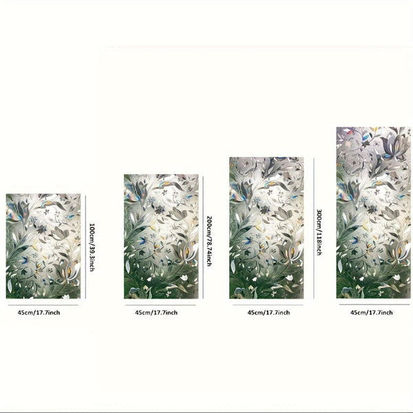 Planet Gates 1 Roll Of Tulip Privacy Glass Film, Static Cling Window Film Suitable For Office And Home Decor