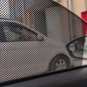 Planet Gates 1 roll Stained Glass Window Privacy Film - Non-Adhesive, UV Sun Blocking, One-Way Perforated, Black Vinyl Stickers for Bathroom Door Coverings and Printable Engraved Designs