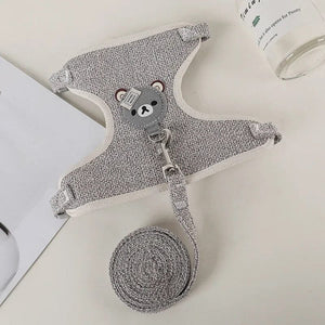 Planet Gates 1 / S-suit 1.0-2.3kg Cute Rabbit Harness Leash Set Bunny Pet Accessories Small Pet Carrier Teddy Bear Cat Leash Rabbit Collar  Rabbit Accessories