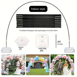 Planet Gates 1 Set 1 Set, Balloon Arch Stand Kit Adjustable Balloon Arch Frame Water Filling Base Reusable Background Stand Kit, Used For Birthday Party Graduation Wedding Bride Gift Meeting