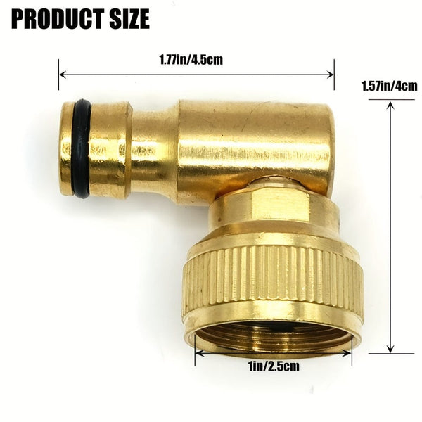 Planet Gates 1 Set 1 Set Brass 90° Activity Nipple Connector, Threaded Nipple Quick Plug G3/4 Inner Thread, Car Wash Watering Garden Wood Lawn Irrigation Sprinkler Tool Accessories