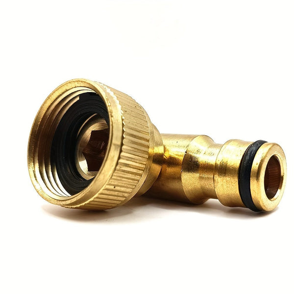 Planet Gates 1 Set 1 Set Brass 90° Activity Nipple Connector, Threaded Nipple Quick Plug G3/4 Inner Thread, Car Wash Watering Garden Wood Lawn Irrigation Sprinkler Tool Accessories